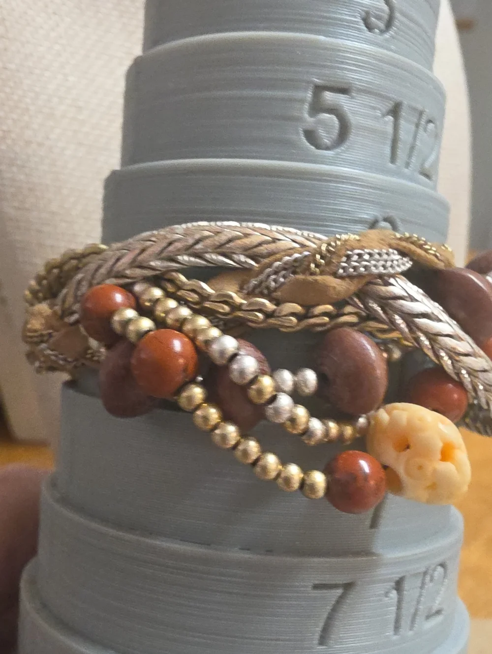 Kenneth Cole Reaction Boho Mixed Media Toggle Clasp Bracelet